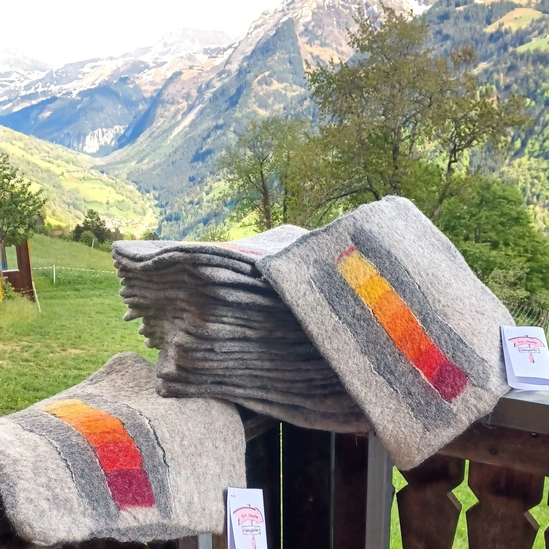 Coussin de randonnée «coucher de soleil»