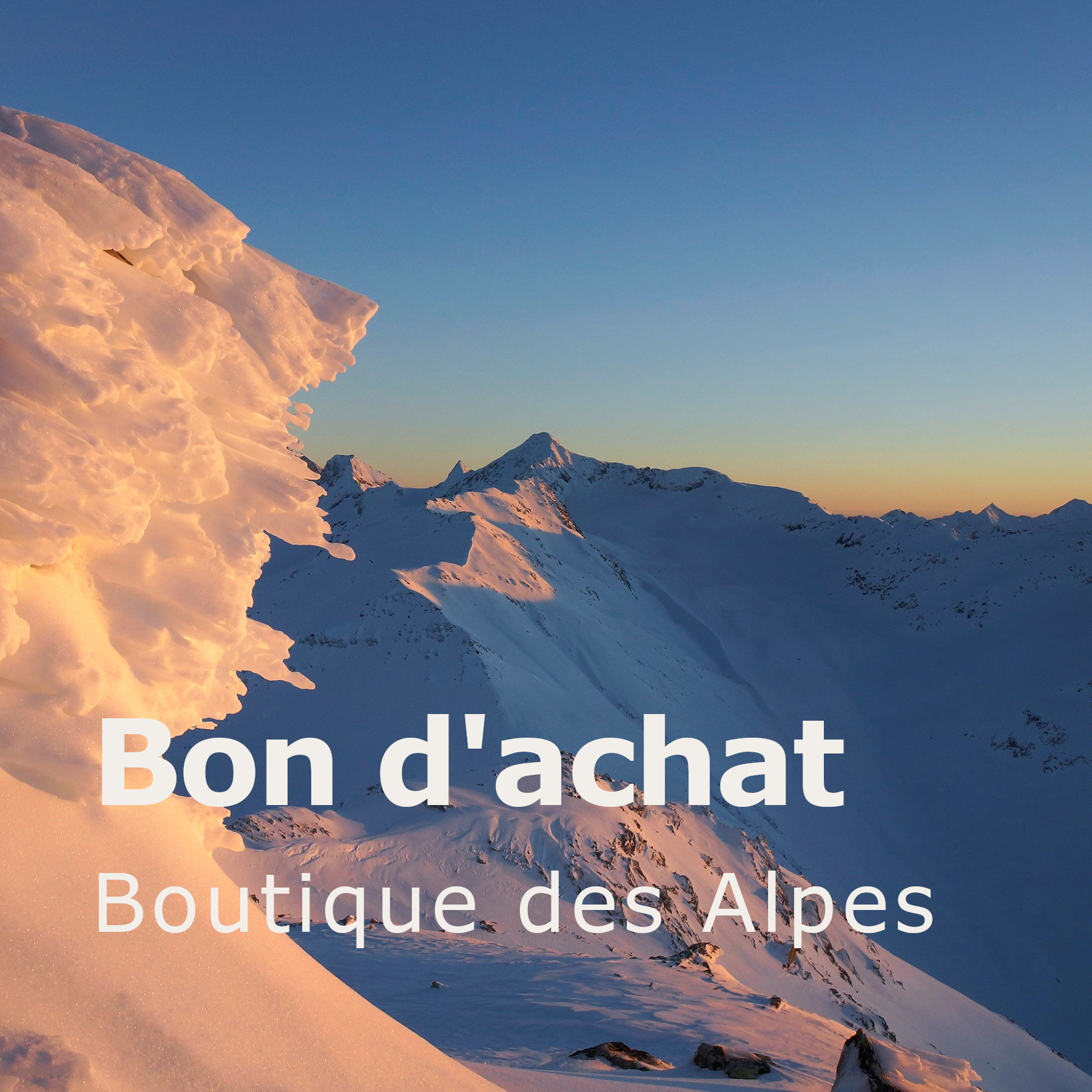 Bon pour la Boutique des Alpes, PDF par e-mail Bon pour la Boutique des Alpes, PDF par e-mail
