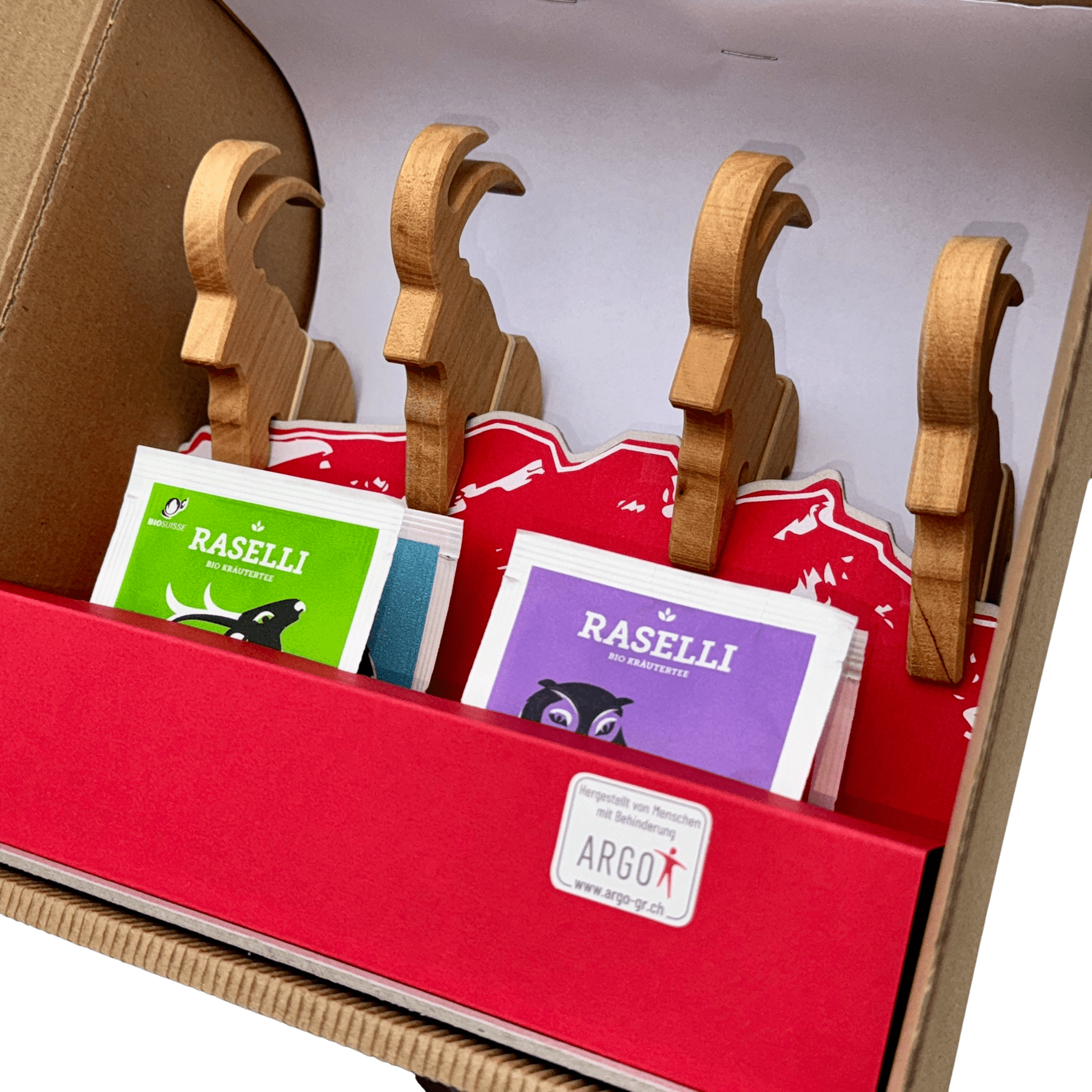 Porte-sachet de thé bouquetin steinbock-teebeutlehalter-set-innen