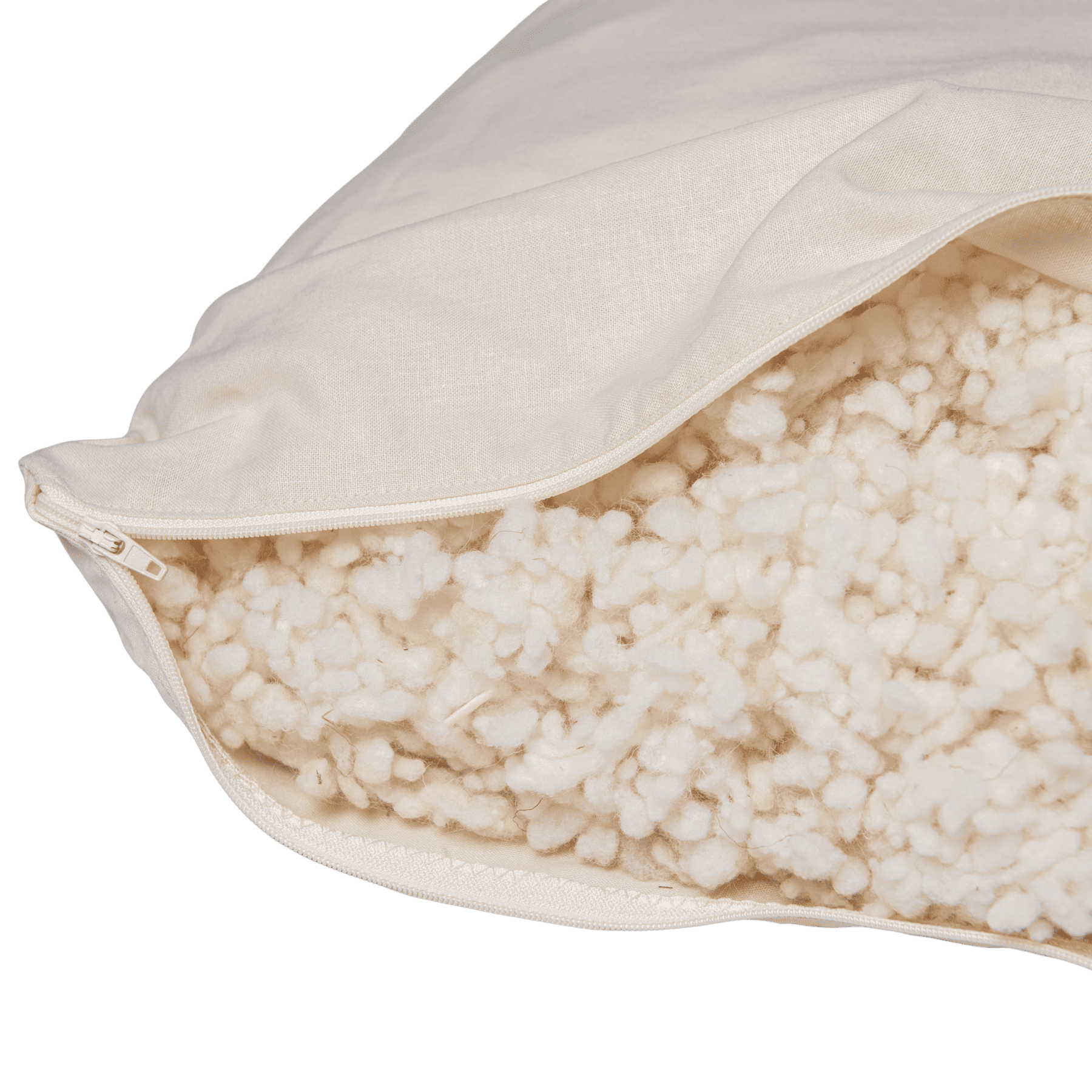 Oreiller avec rembourrage en laine