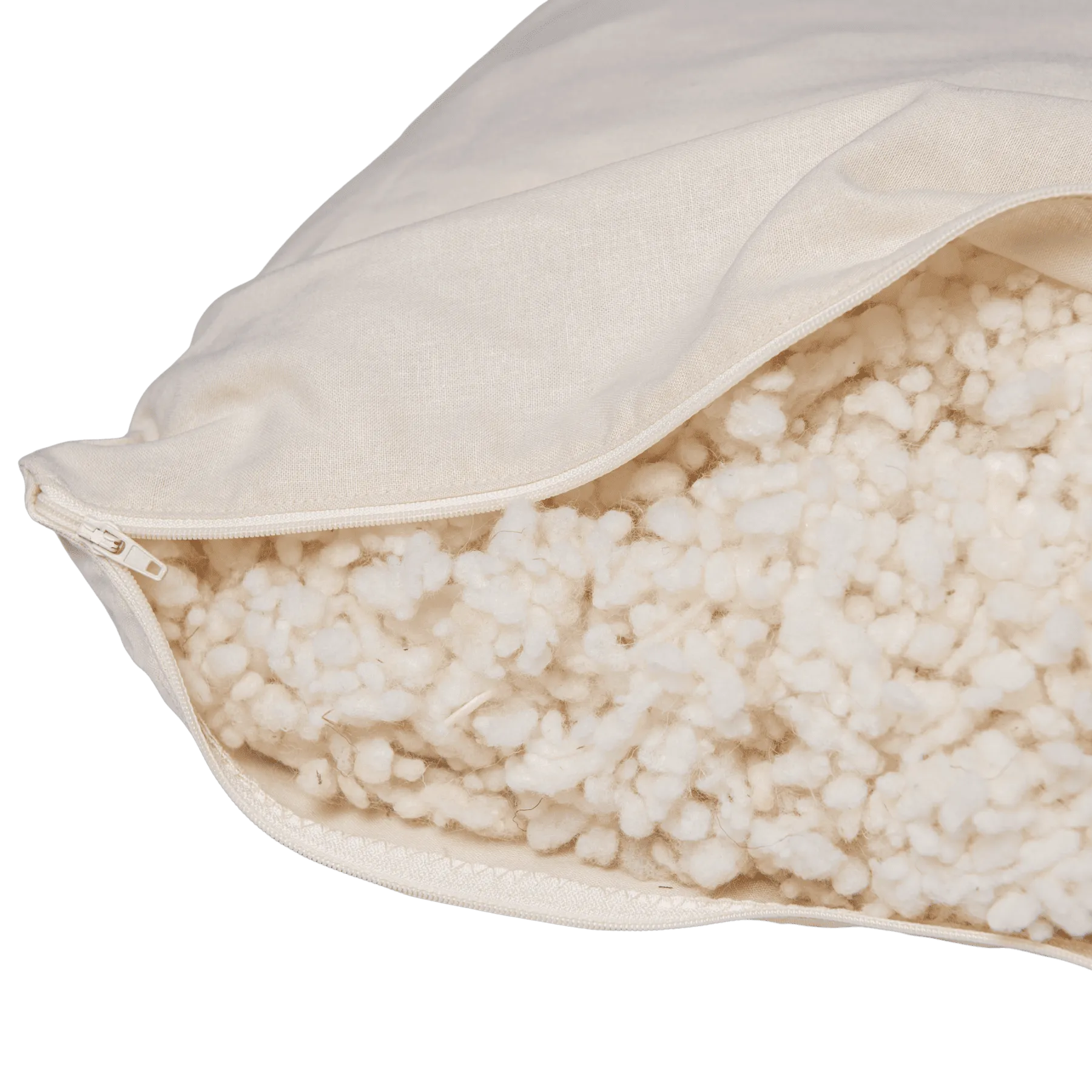 Oreiller avec rembourrage en laine