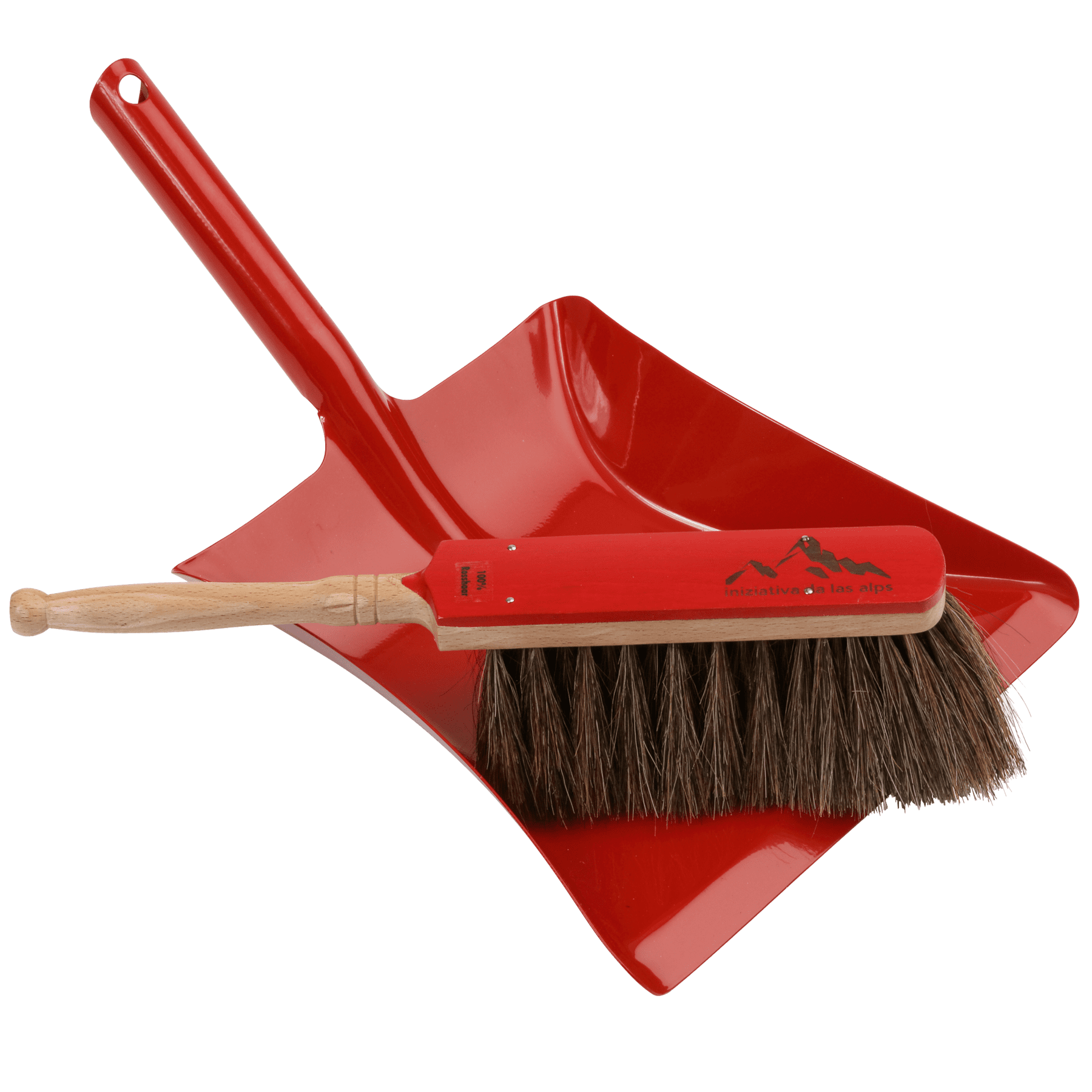 Pelle à balayures et brosse