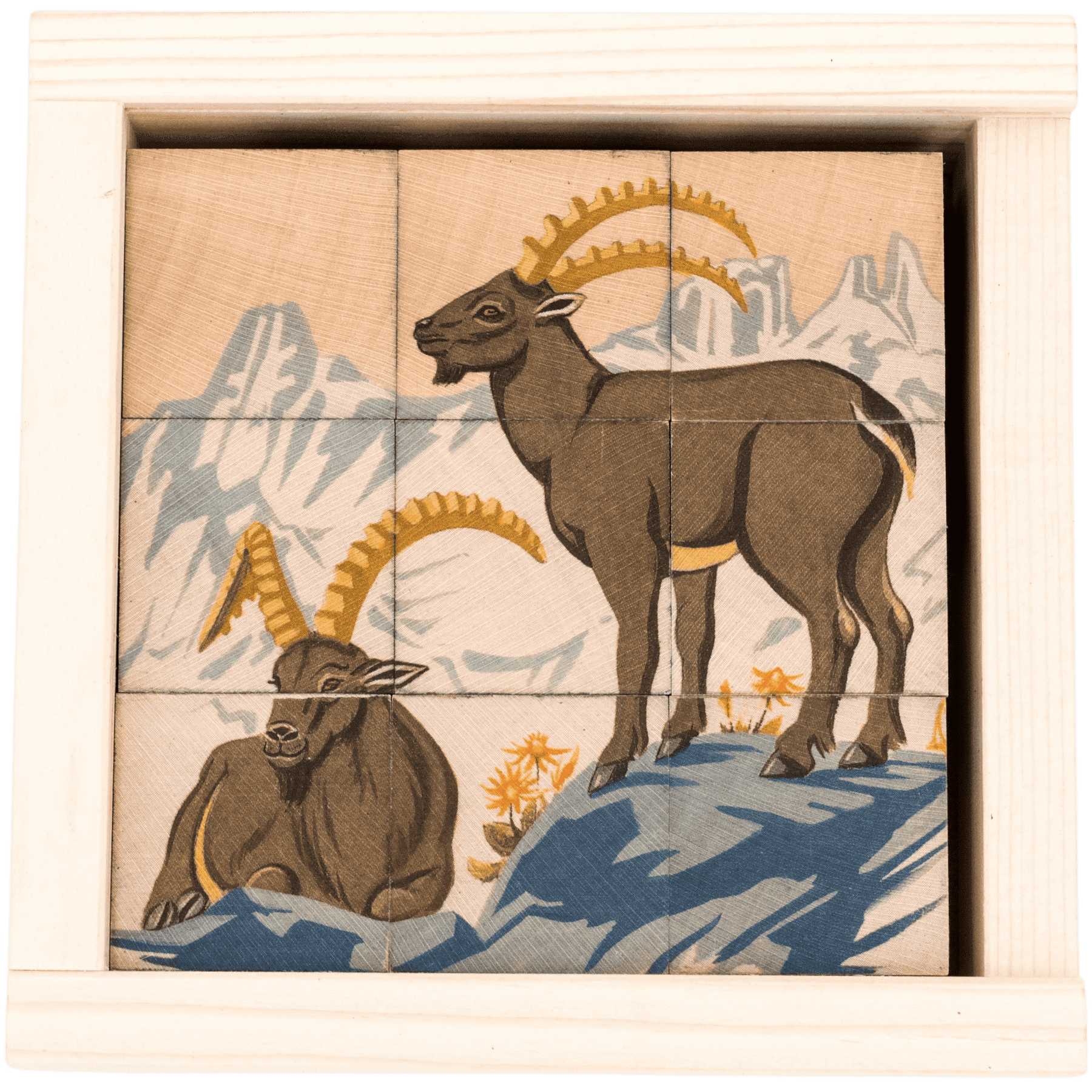 Puzzle à cubes « Animaux de la montagne »