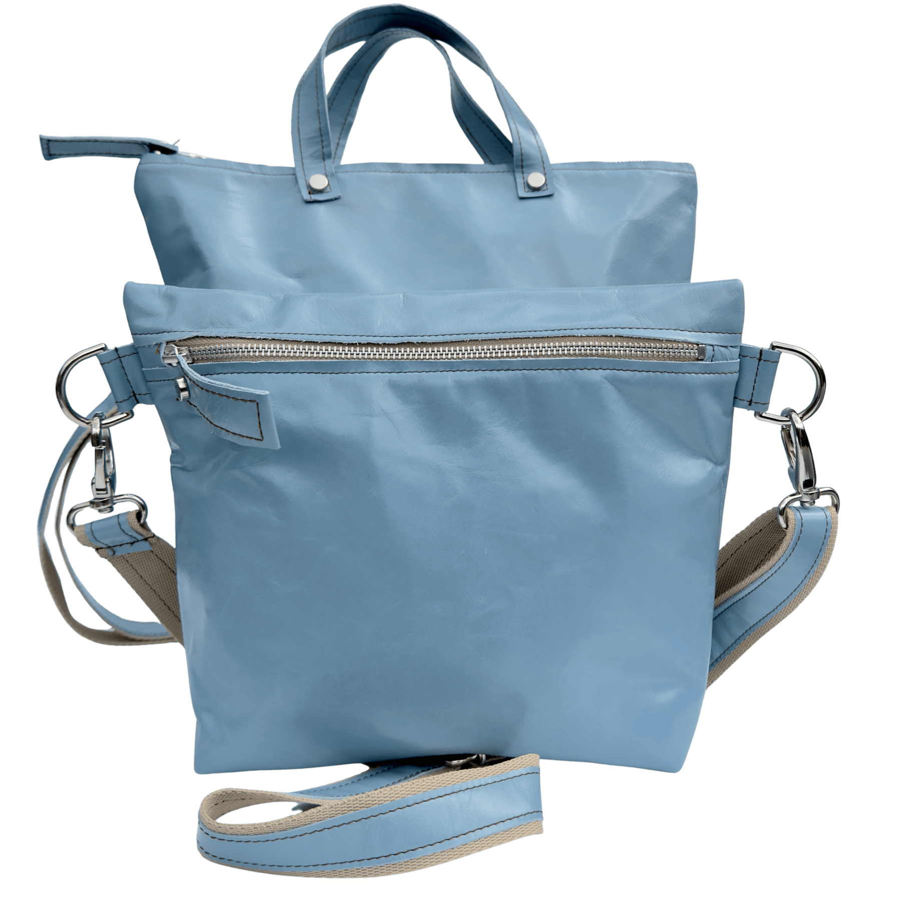 Sac à dos/sac en cuir tasche-rucksack-battaglia-blau-ciel-vorne-vergleich