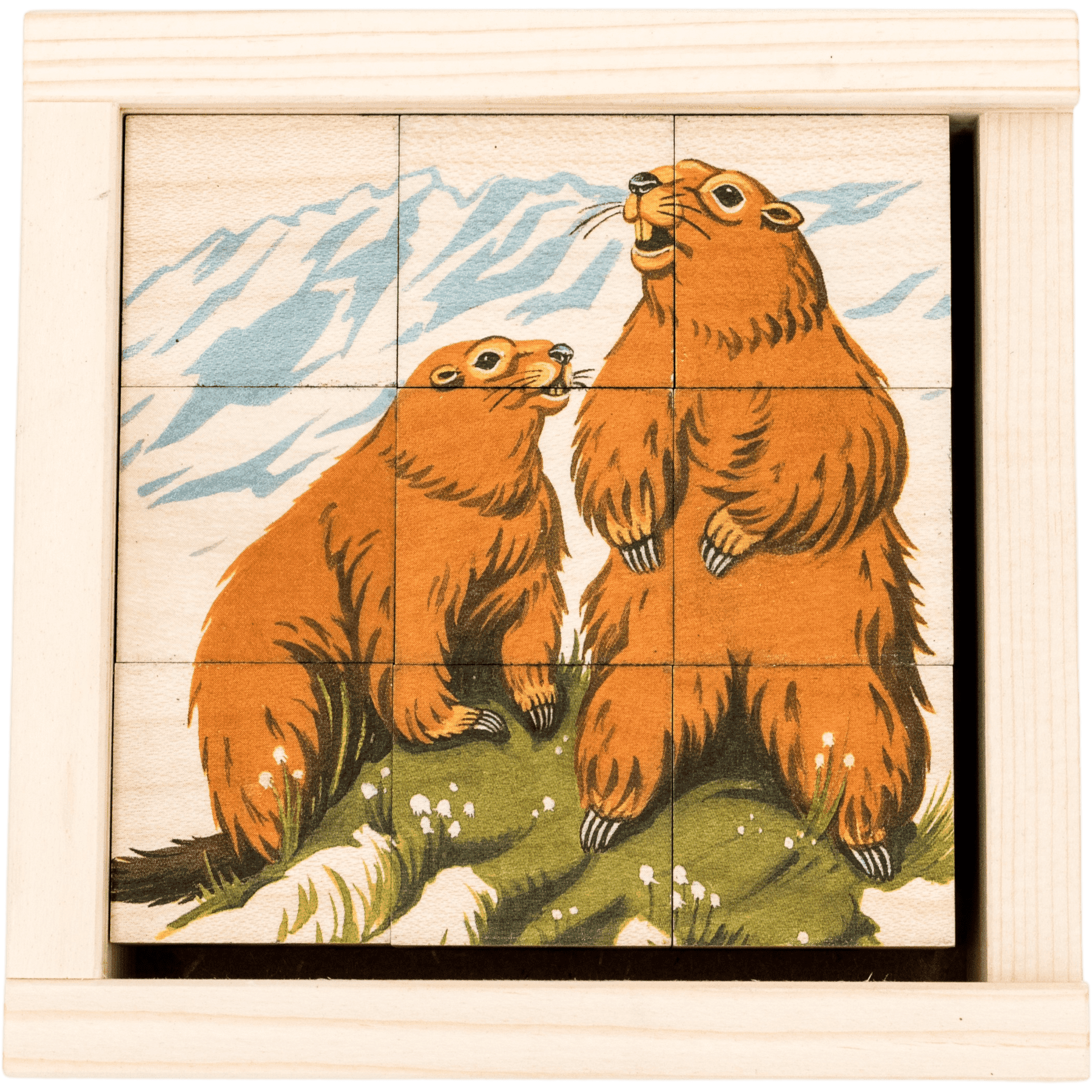 Puzzle à cubes « Animaux de la montagne »