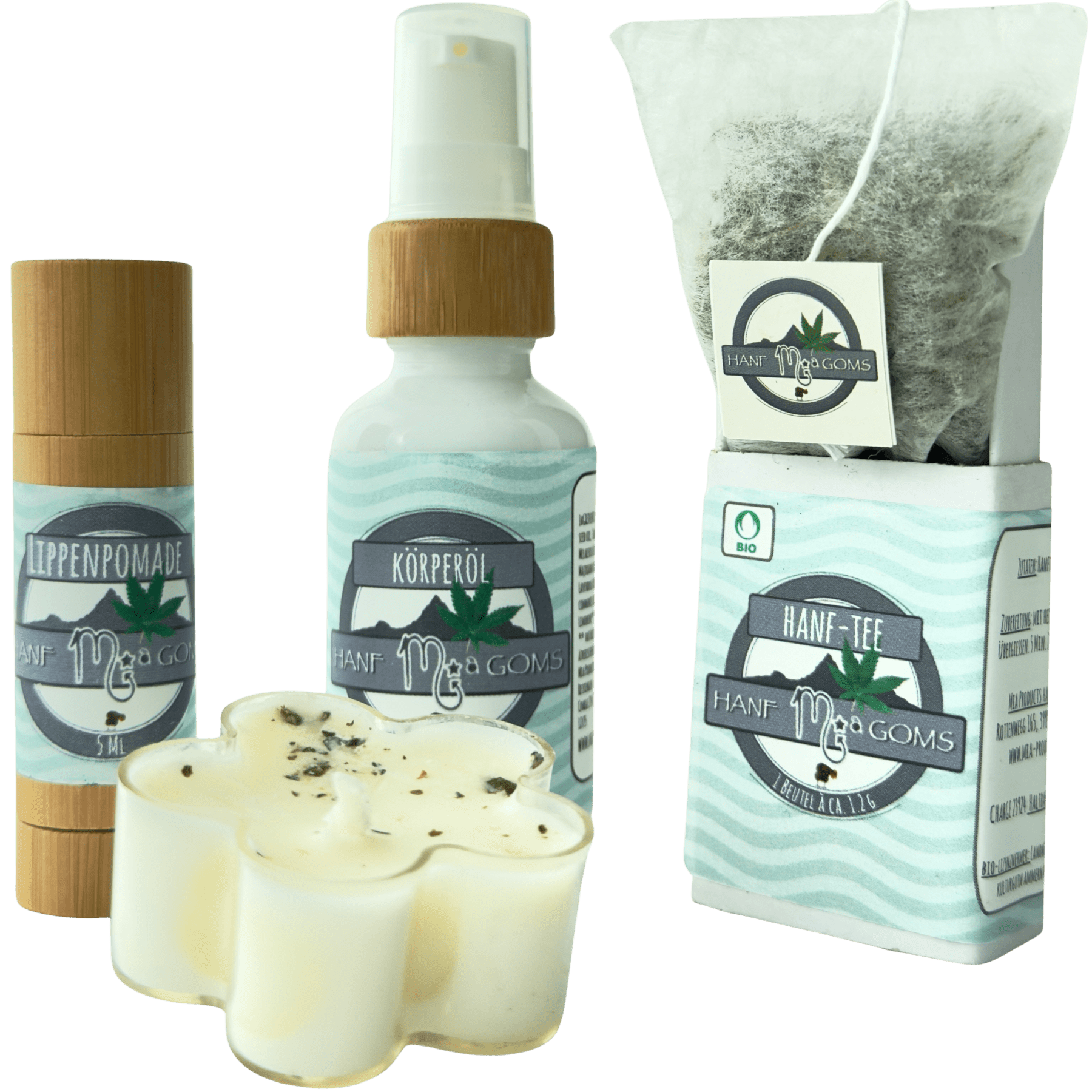 Coffret cadeau chanvre « Mini » hanf-goms-geschenkset-inhalt