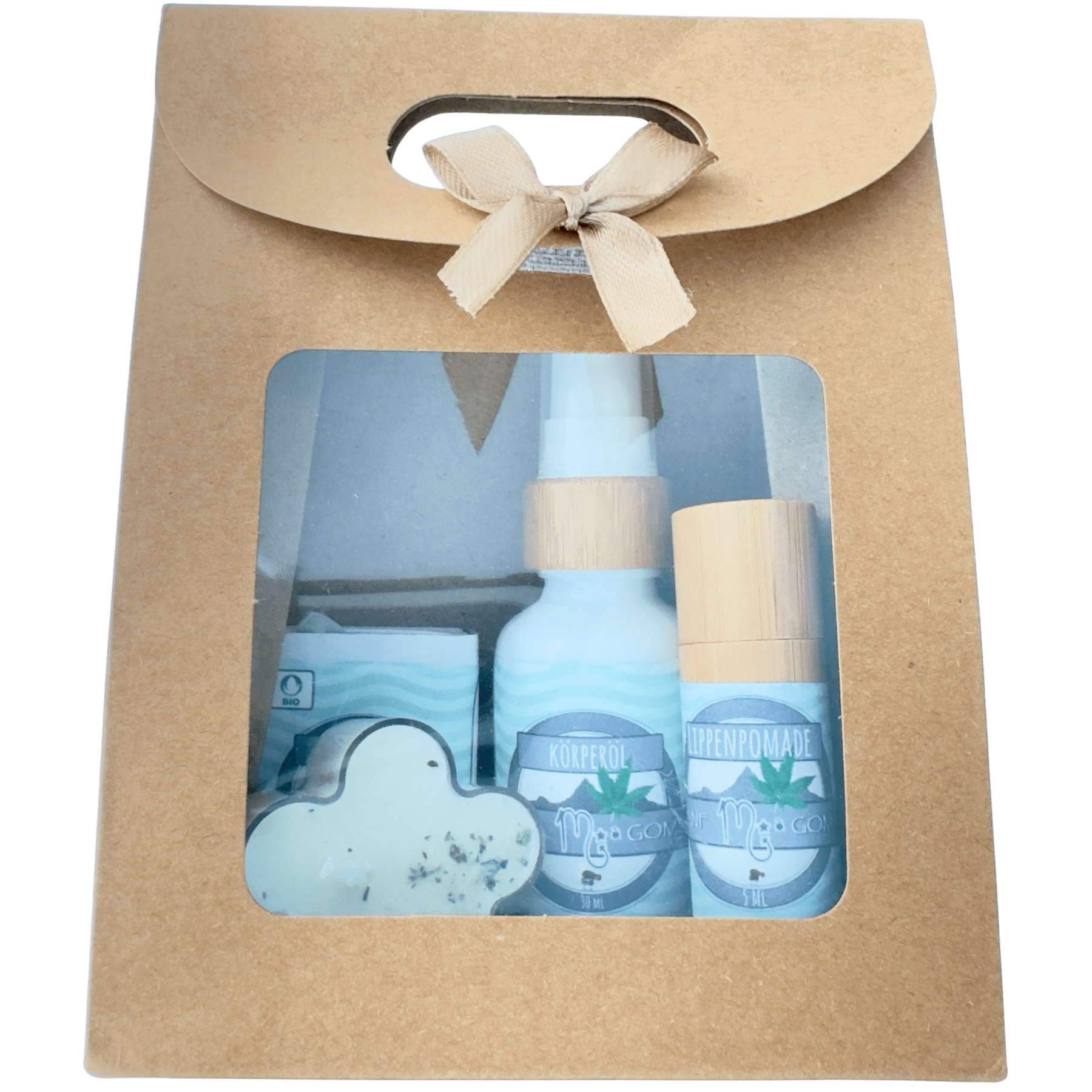 Coffret cadeau chanvre « Mini » hanf-goms-geschenkset-verpackt