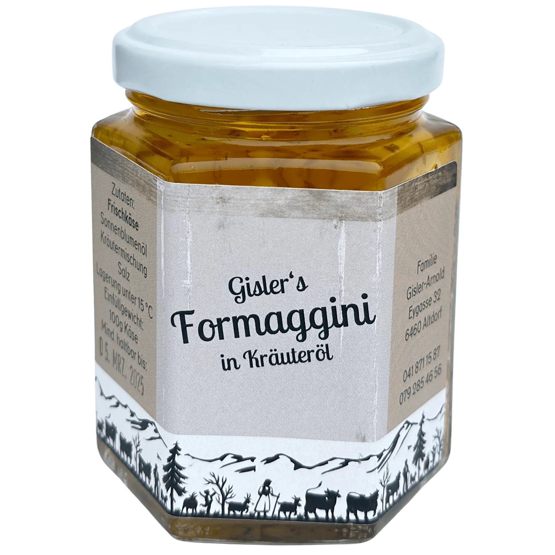 Formaggini à l'huile aux herbes